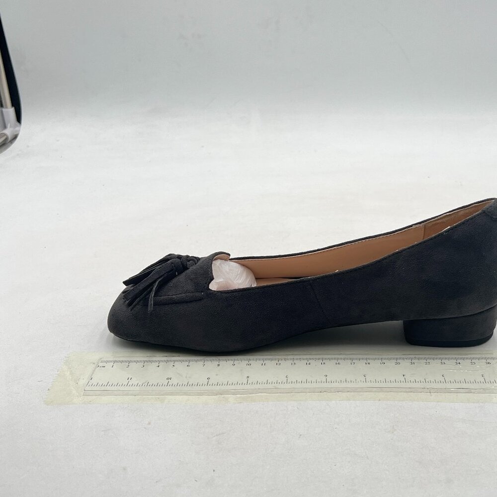 Ydn Grey Block Low Heel Loafer Square Toe Tassel … - image 2